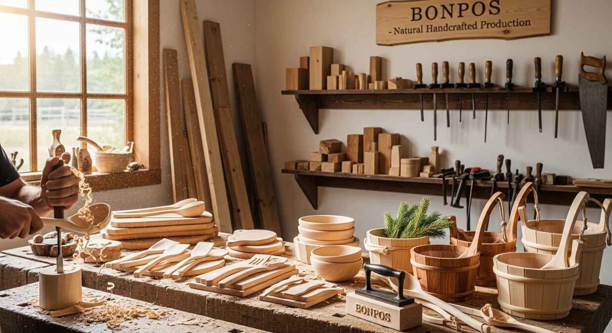 BONPOS Kochprodukte und Saunazubehör aus Holz: Ein Blick auf die natürliche Handwerksproduktion