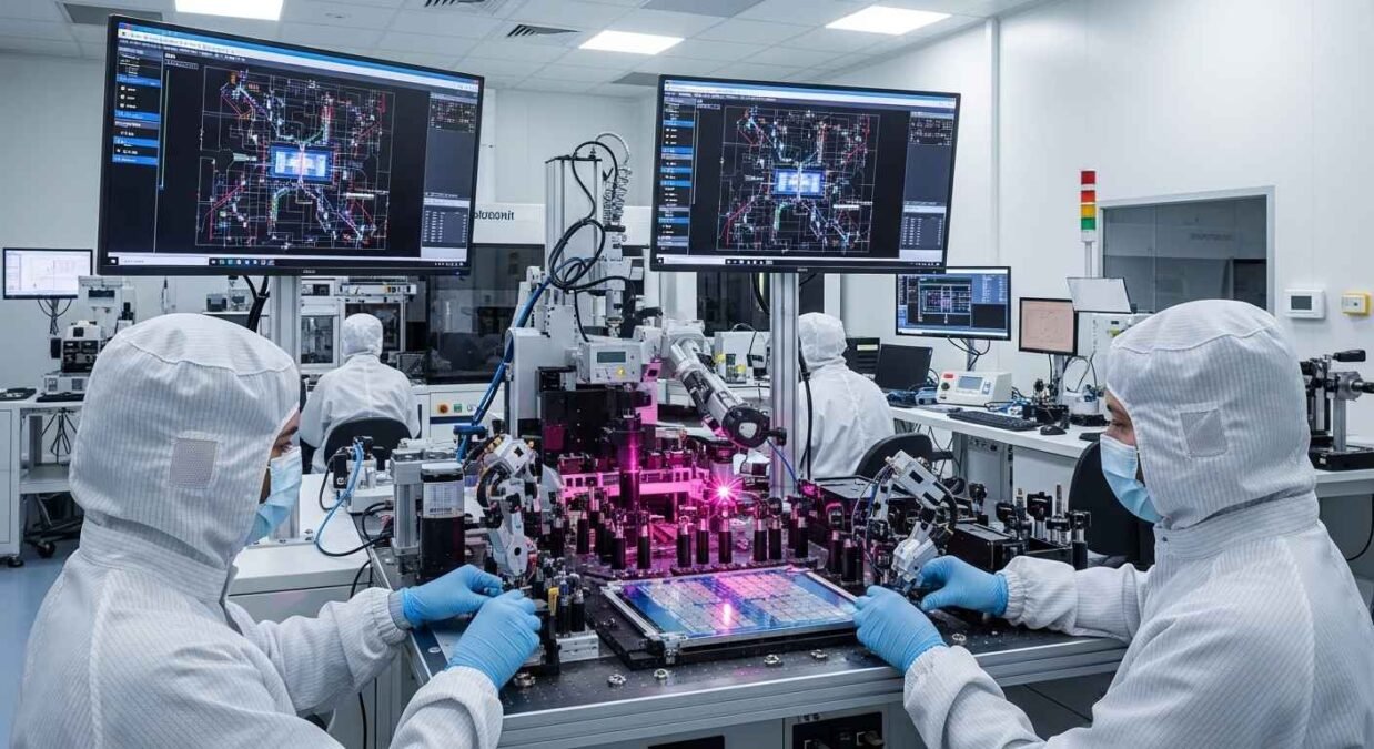 Zukunftstechnologie unter Reinraumbedingungen: Wie Präzision in der Photonik entsteht Zukunftstechnologie unter Reinraumbedingungen: Wie Präzision in der Photonik entsteht
