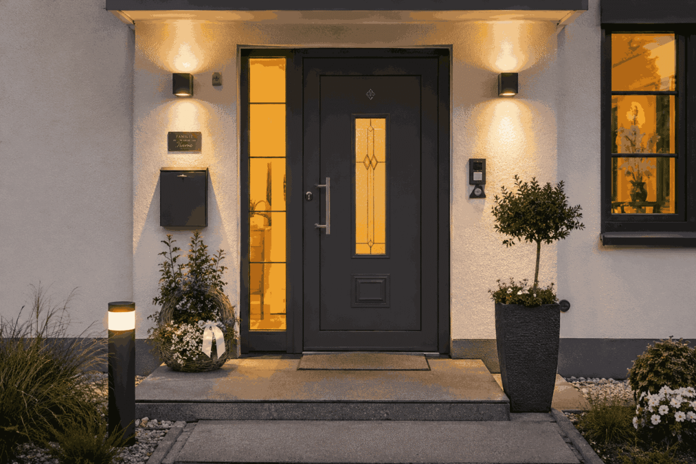 Eingangsbereich des Hauses gestalten: einladend, praktisch und sicher