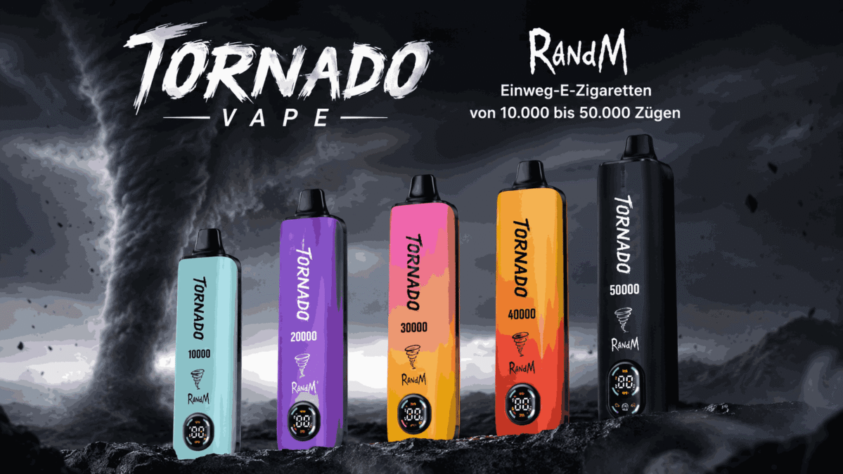 Tornado Vape: RandM Einweg-E-Zigaretten von 10.000 bis 50.000 Zügen