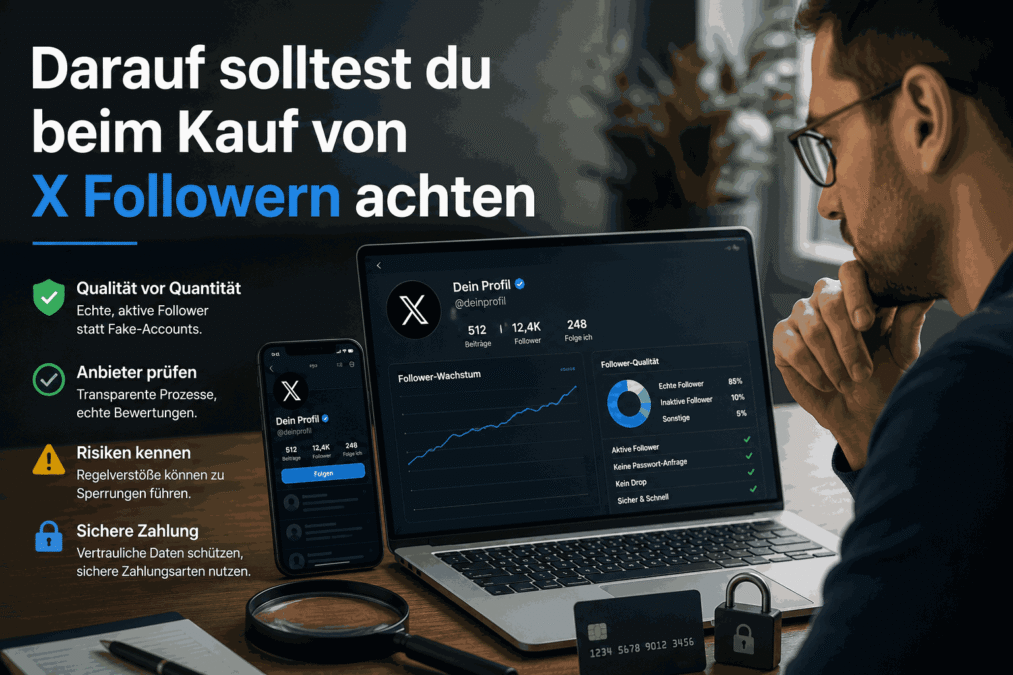 Darauf solltest du beim Kauf von X Followern achten Darauf solltest du beim Kauf von X Followern achten