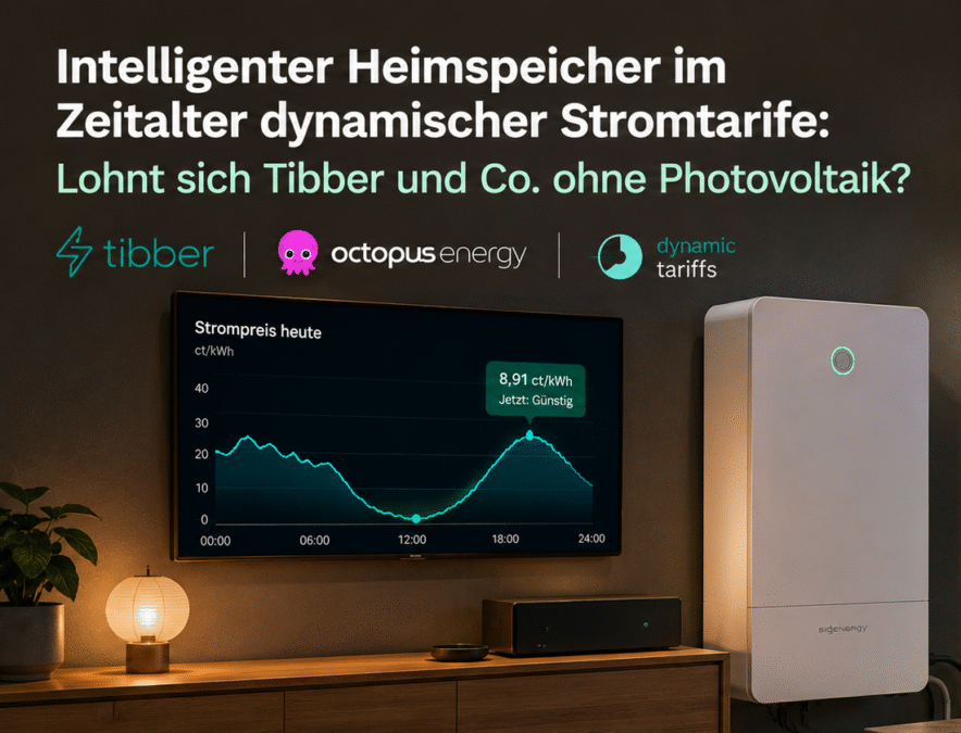Intelligenter Heimspeicher im Zeitalter dynamischer Stromtarife: Lohnt sich Tibber und Co. ohne Photovoltaik?