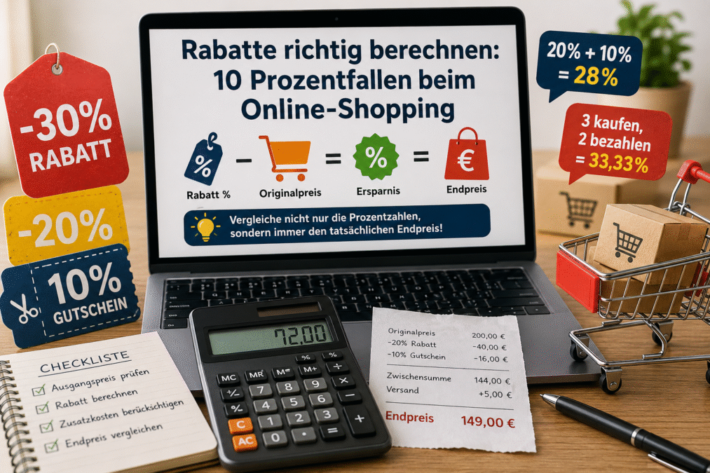 Rabatte richtig berechnen: 10 Prozentfallen beim Online-Shopping