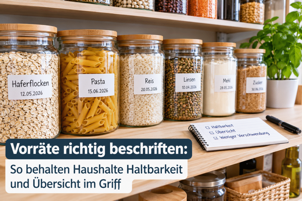 Vorräte richtig beschriften: So behalten Haushalte Haltbarkeit und Übersicht im Griff Vorräte richtig beschriften: So behalten Haushalte Haltbarkeit und Übersicht im Griff